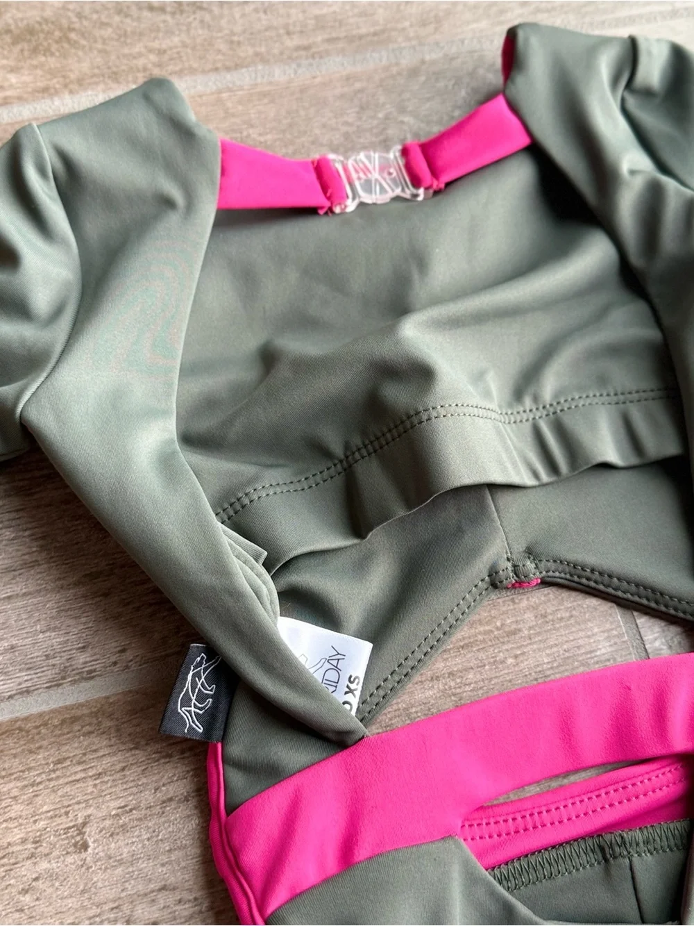 Kids Olive Green and Hot Pink One-Piece Tiger Friday